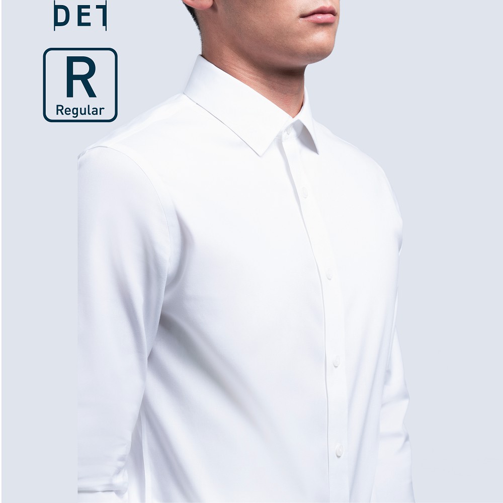Áo sơ mi nam chống nhăn tay dài DETERMINANT dáng suông màu trắng - White [DET201] | BigBuy360 - bigbuy360.vn