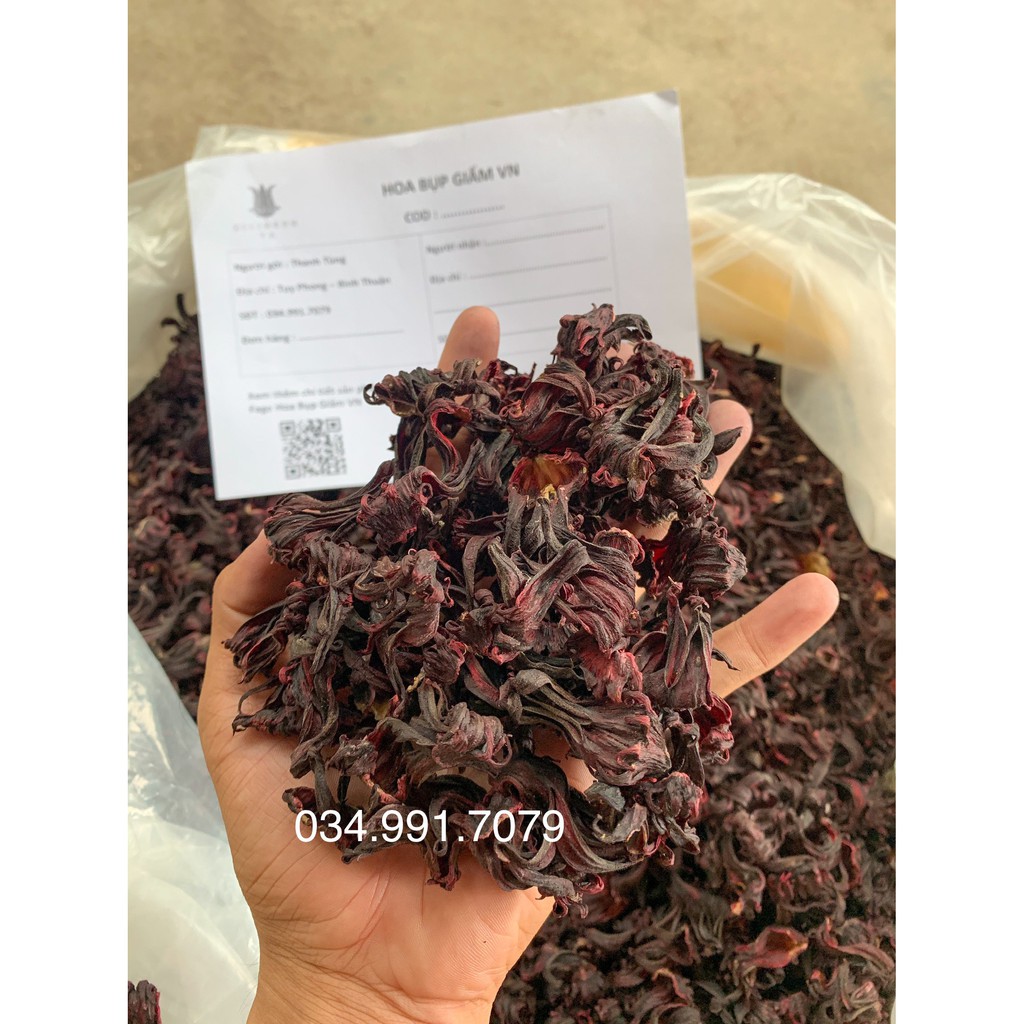 Trà hoa atiso đỏ, hibiscus, hoa dâm bụt khô sấy khô tự nhiên thanh nhiệt cơ thể - Gói 500gram