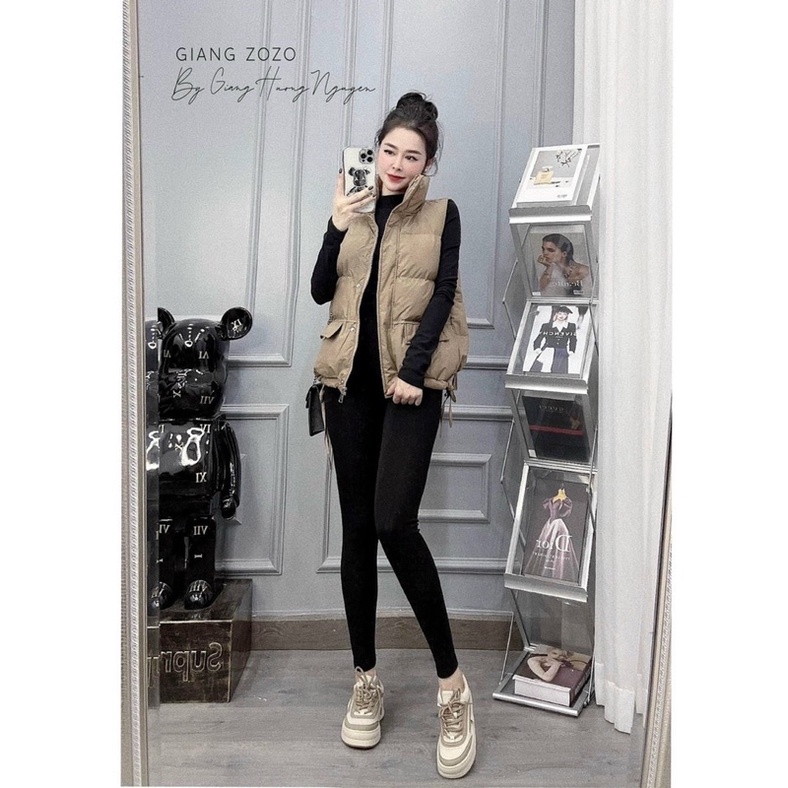 Bán sỉ áo phao ghile rút dây 3 màu hàng QC