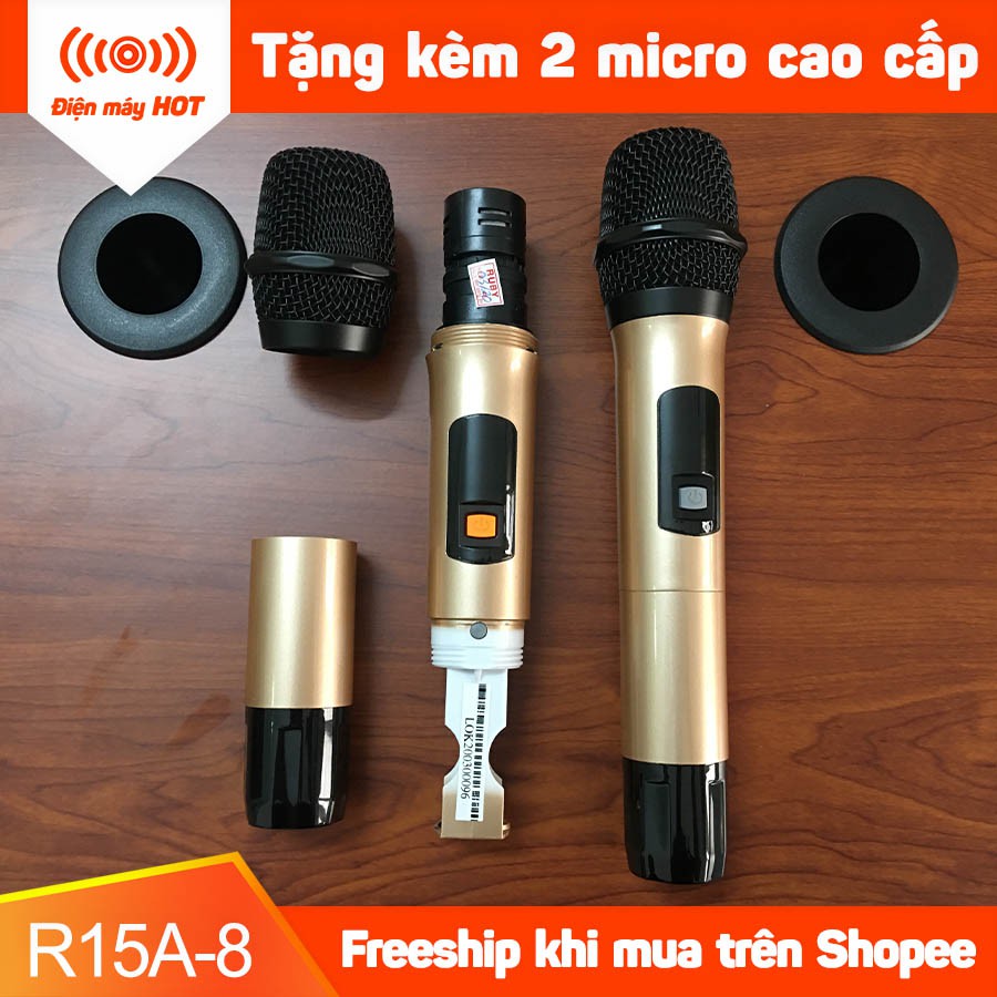 Loa kéo Karaoke Nghe nhạc RUBY R15A-8 Công suất 500w