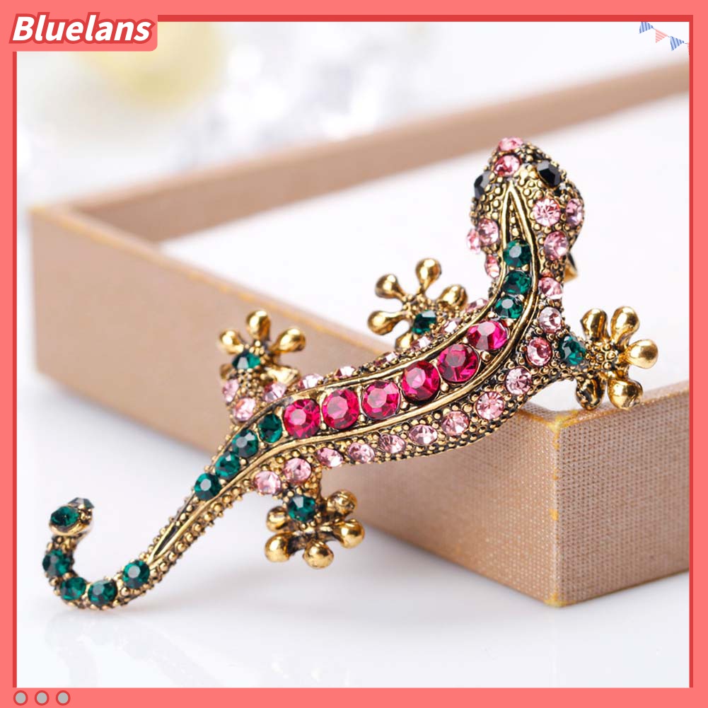 Ghim Cài Áo Hình Thằn Lằn Đính Đá Nhân Tạo Đẹp Mắt