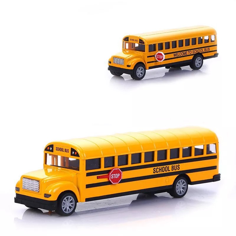1:16 Big School Bus Alloy Metal Toys Car Kid Education Toys 21.5*6*5cm Pull Back Vehicles Toys