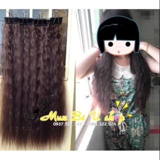 Tóc 5 kẹp xoăn bính nhuyễn Tóc kẹp giả tơ cao cấp