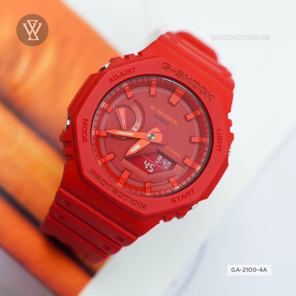 Đồng Hồ Điện Tử Nam Casio G-Shock WATCHSTORE GA-2100-4A Thiết Kế Mặt Kính Khoáng 45.4mm, Vỏ Carbon Và Dây Nhựa Bền Bỉ