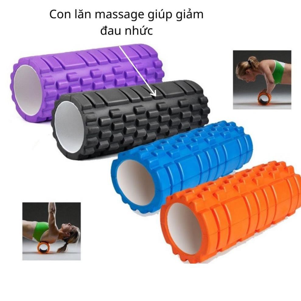 Con Lăn Cột Sống Dài 33cm Cao Cấp, Con Lăn Massage Trị Liệu Phục Hồi Cơ, Foam Roller Tập Gym, Yoga, ONEFFIT Con Lăn