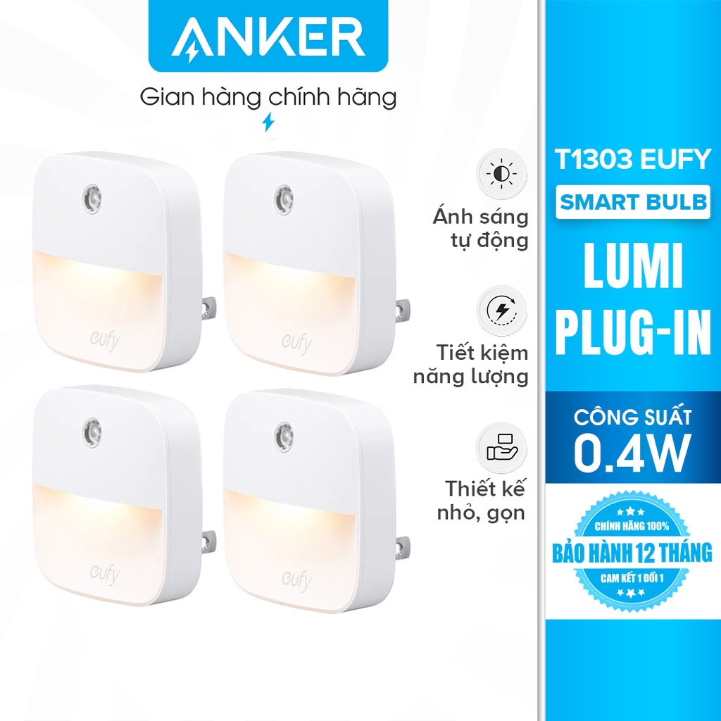 Bộ 4 đèn EUFY Lumi Plug-in, 0.4W - T1303