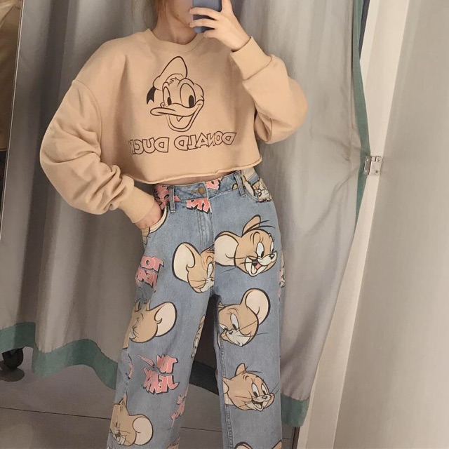 Quần bò hoạt hình QC