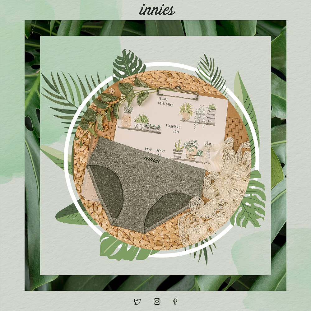 Quần lót nữ Innies seamless - Hipster - Xám