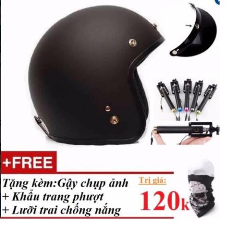 Nón Bảo Hiểm Chuyên Phượt Tặng kèm Lưỡi trai chống nắng - ASA HELMETS