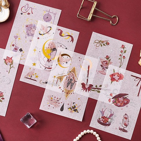 Set 3 Tấm Sticker Dán Trang Trí Hình Cô Gái Hoạt Hình Đáng Yêu