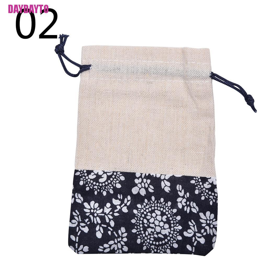 Set 2 Túi Vải Cotton Đựng Trang Sức Làm Thủ Công