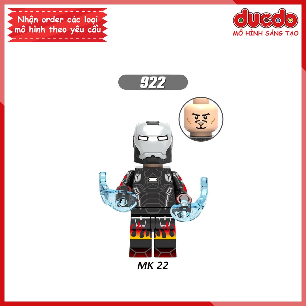 Minifigures MK2, MK3, Dance, MK5, MK4, MK22, MK8, Tony - Đồ chơi Lắp ghép Xếp hình Mini Iron Man Super Hero XINH 0199