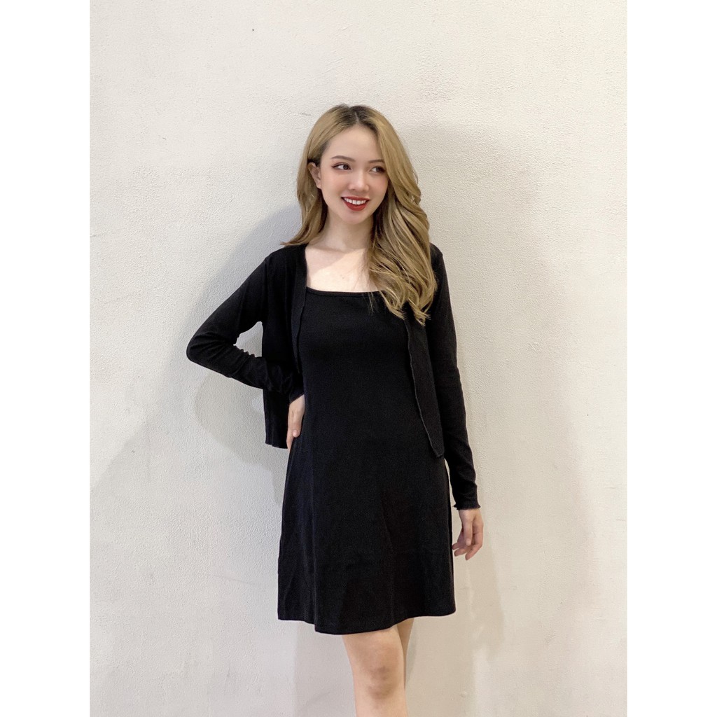 Set váy 2 dây kèm áo khoác ngoài❤️[FREESHIP]❤️Cực xinh xắn và quyến rũ | BigBuy360 - bigbuy360.vn