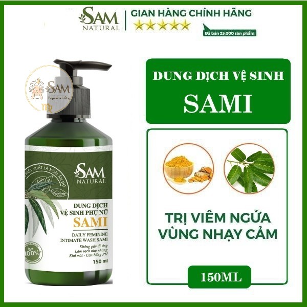 Dung Dịch Vệ Sinh Phụ Nữ Sami Chiết Xuất Lá Xoài Ấn Độ 150ml [Sam Natural]