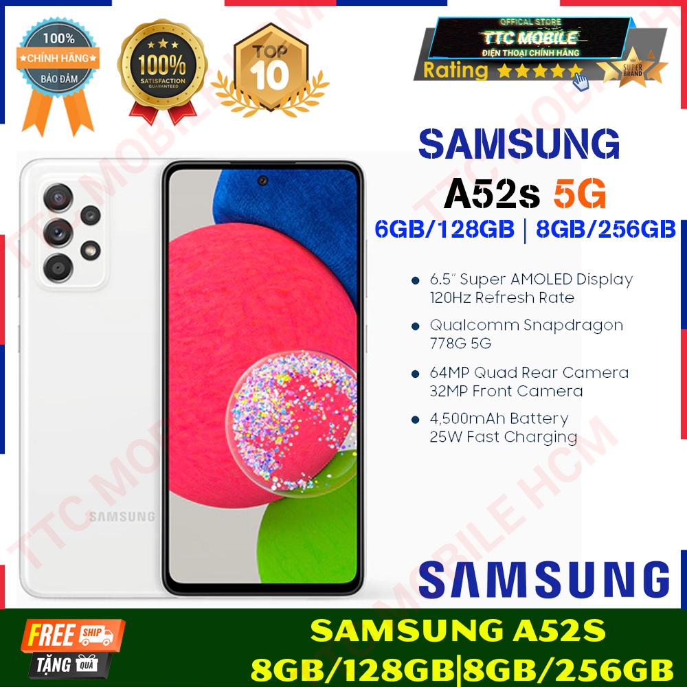 Điện Thoại Samsung Galaxy A52S 5G  Snapdragon 778G 5G-Chính hãng