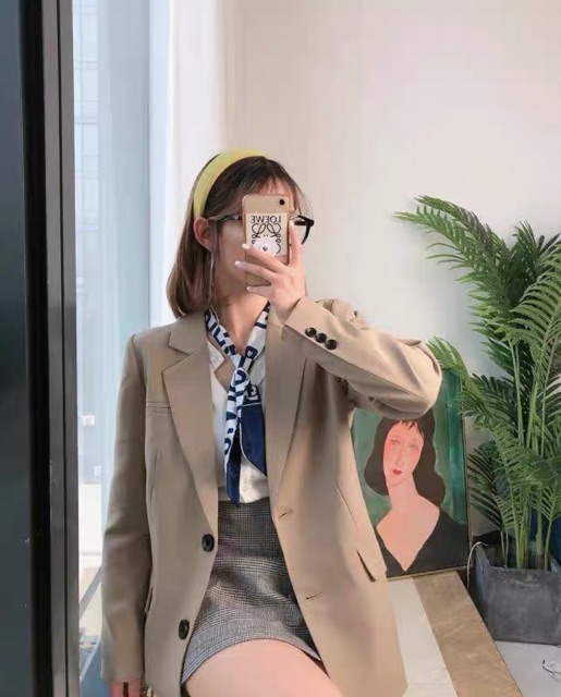 Áo khoác Vest Áo Balzer nữ dáng ngắn chất mềm đẹp