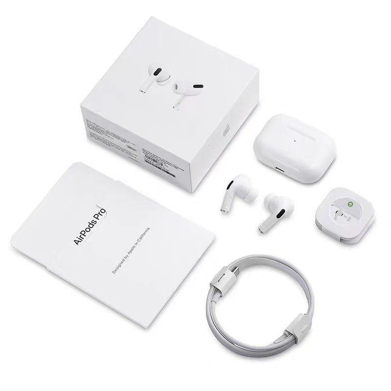 Tai nghe không dây bluetooth Airpod Pro, tai nghe airpod cảm biến đa điểm có định vị GPS, pin 4 đến 5 giờ - TOM CASE