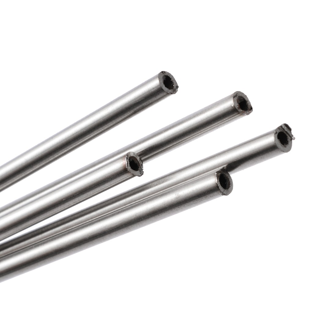 Bộ 5 ống thép không gỉ đường kính trong 3mm đường kính ngoài 2mm chiều dài 250mm