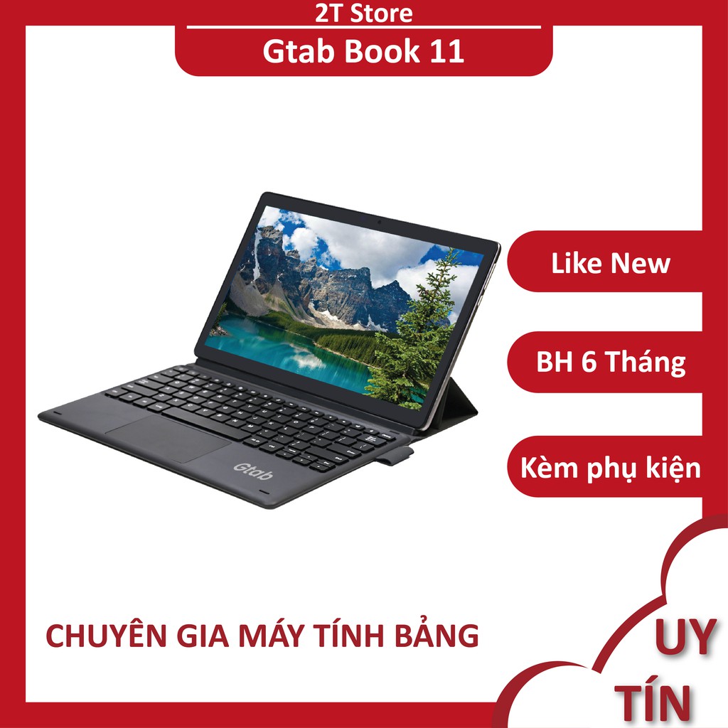 Máy tính bảng Gtab Book 11 kèm phím 4GB Ram lắp sim nghe gọi màn 2K nhận diện khuôn mặt (4G+Wifi)