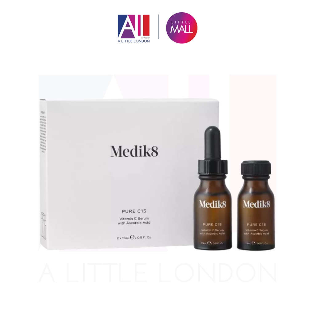 [TOP 1 SHOPEE] Tinh chất dưỡng sáng da mờ thâm chống lão hoá Medik8 Pure C15 2x15ml (Bill Anh)
