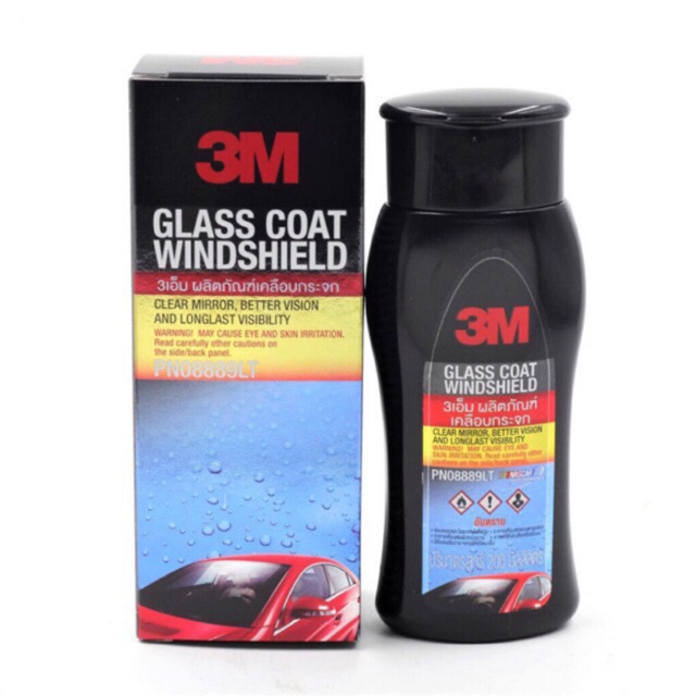 Chai dung dịch chống bám nước trên kính xe 3M Glass Coat Windshield 08889 LT 200ml nano kính