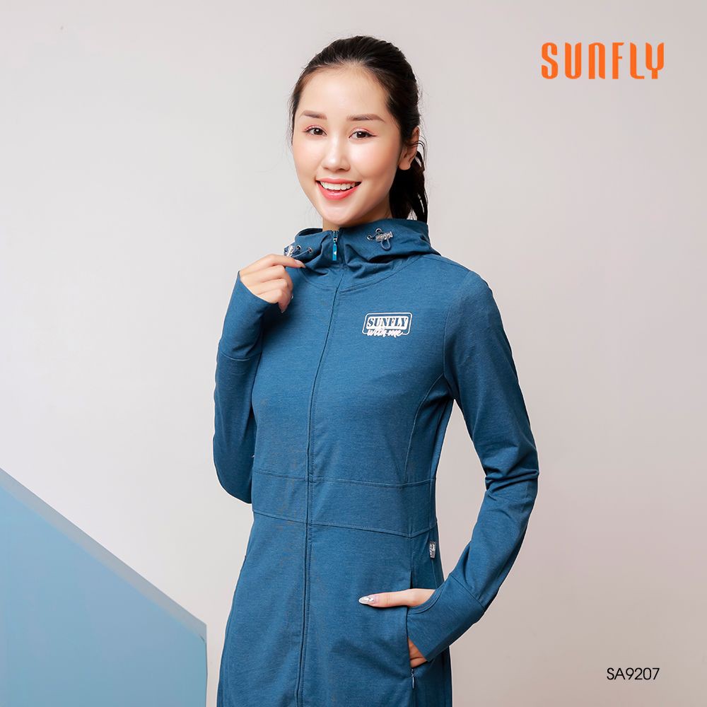 SA9207 ÁO CHỐNG NẮNG COTTON DÁNG DÀI KÉO KHÓA CÓ MŨ.. | BigBuy360 - bigbuy360.vn