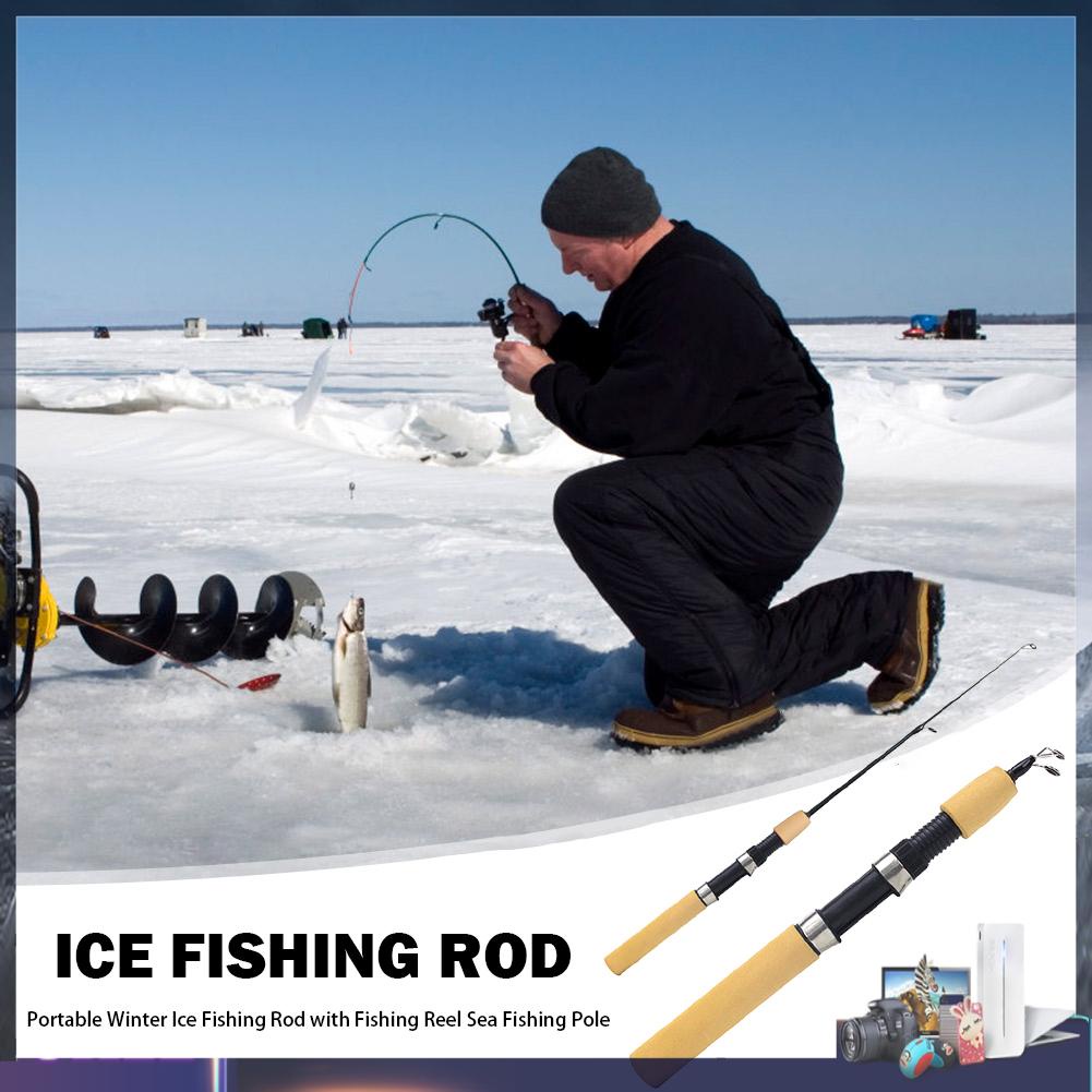 Cần Câu Cá Trên Băng Mùa Đông Có Tay Quay Tiện Dụng