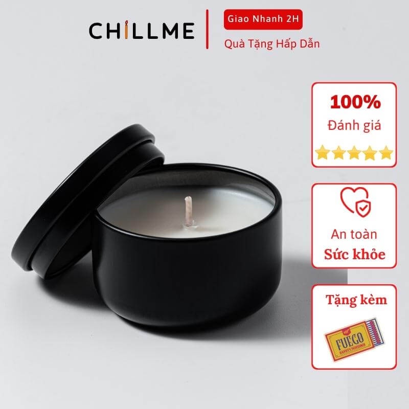 Nến thơm tealight mini cao cấp chillme sáp đậu nành organic decor trang trí nhà cửa và quà tặng