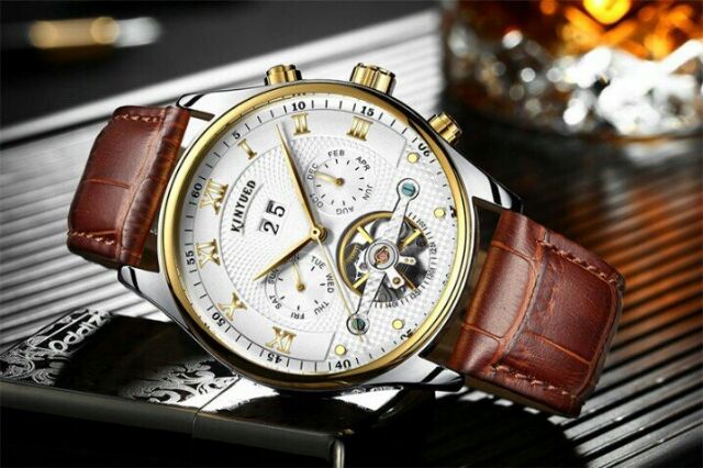Đồng hồ cơ nam dây da chính hãng Kinyued LS56 | BigBuy360 - bigbuy360.vn