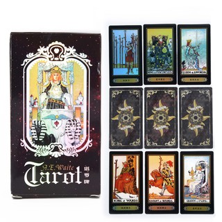 78Pcs Witch Tarot Deck Future Fate Indicator Forecasting Cards Gift Table Game S thaomeoshop643