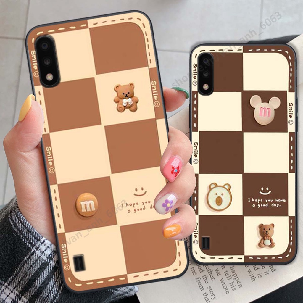 Ốp lưng Samsung A01 / A02 hình gấu, kẹo dễ thương cute