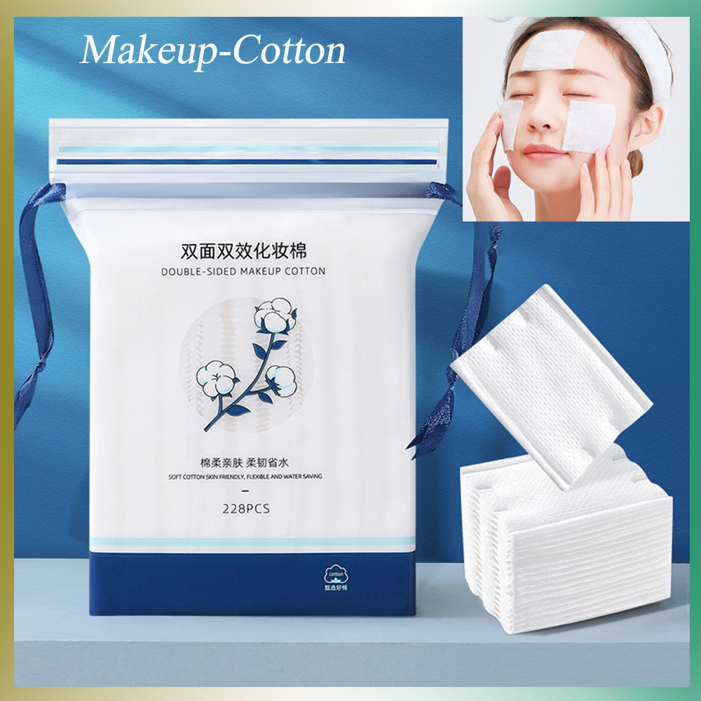 [Hàng mới về] Túi 228 bông tẩy trang hai lớp đơn giản chăm sóc làm đẹp đa năng