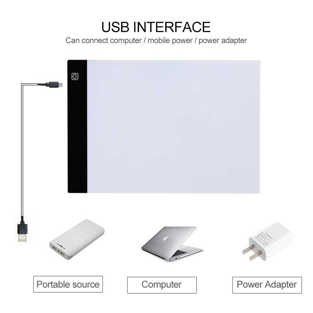 Bảng đèn LED USB kích thước A4 có thể thay đổi độ sáng dùng để vẽ tranh