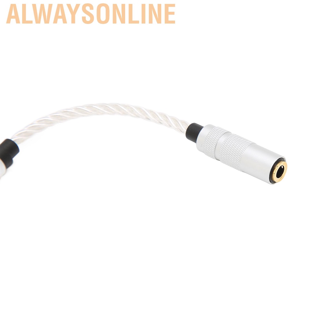 Alwaysonline 4.4mm Balanced To 3.5mm Stereo Cable Headphone Adapter Cord For NW-ZX300A DMP-Z1