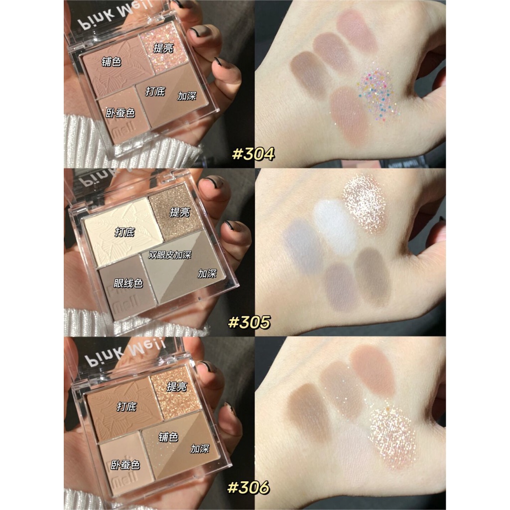 Bảng Phấn Mắt HOLD LIVE 4 Màu Kháng Nước Chống Mồ Hôi Bảng Mắt Bảng Phấn Mắt Tối