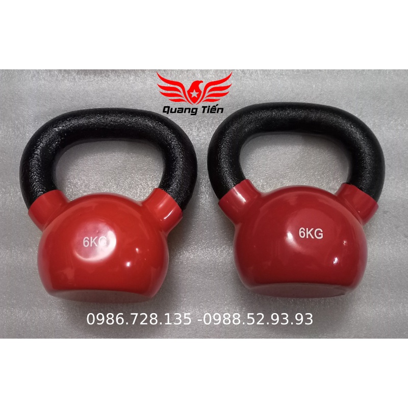 Tạ ấm - tạ bình vôi bọc cao su cao cấp 6 kg Iron Bull nhập khẩu (Giá 1 quả)