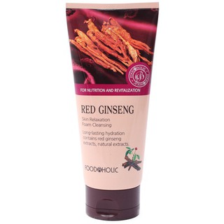 Sữa rửa mặt hồng sâm Foodaholic Red Ginseng Skin Relaxation Foam Cleansing 180ml