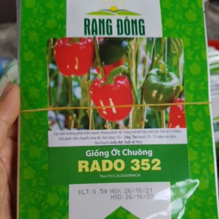 Hạt giôngd ớt chuông đỏ gói 0.5gr y hình