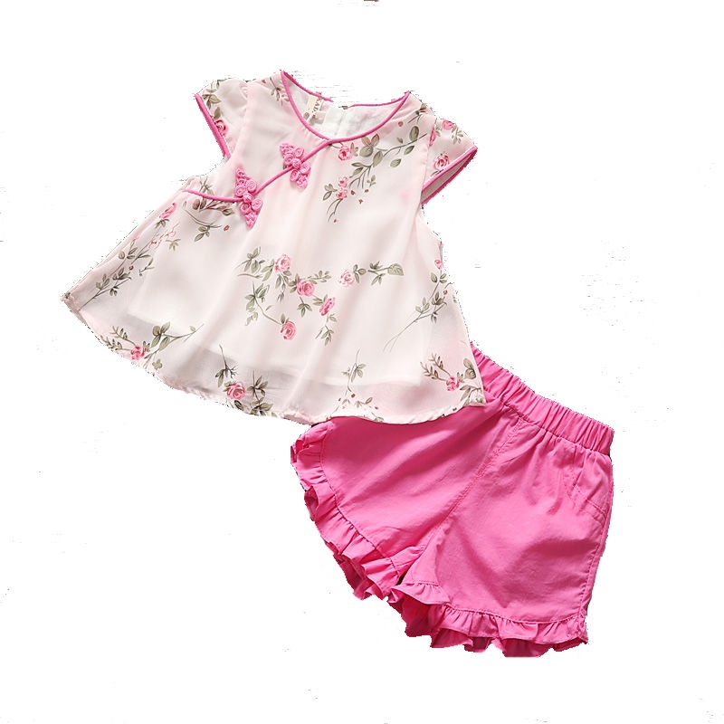 Bộ Hán Phục Thời Trang Trung Hoa Xinh Xắn Dành Cho Bé Gái 1-6 Tuổi