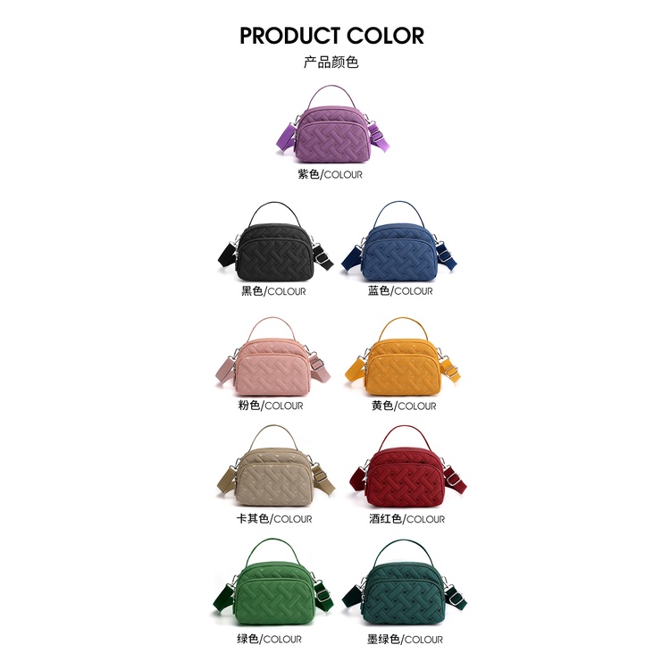 Túi Xách Siêu Nhẹ Nhiều Ngăn Thêu Họa Tiết Phong Cách Mới Cho Nữ