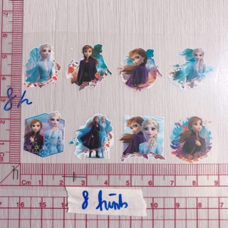 Set sticker hình ủi công chúa elsa