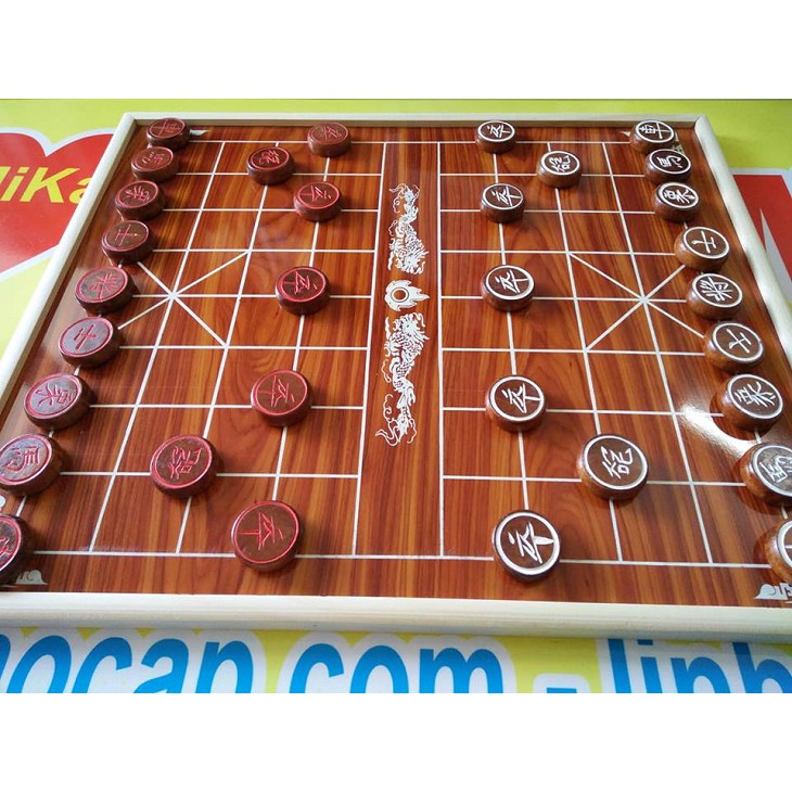 Bộ cờ tướng gỗ phẳng - cỡ lớn CT2