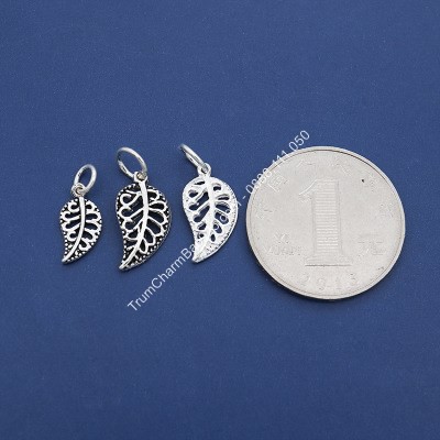 Charm bạc s925 Lá (Kiểu 1) AH142