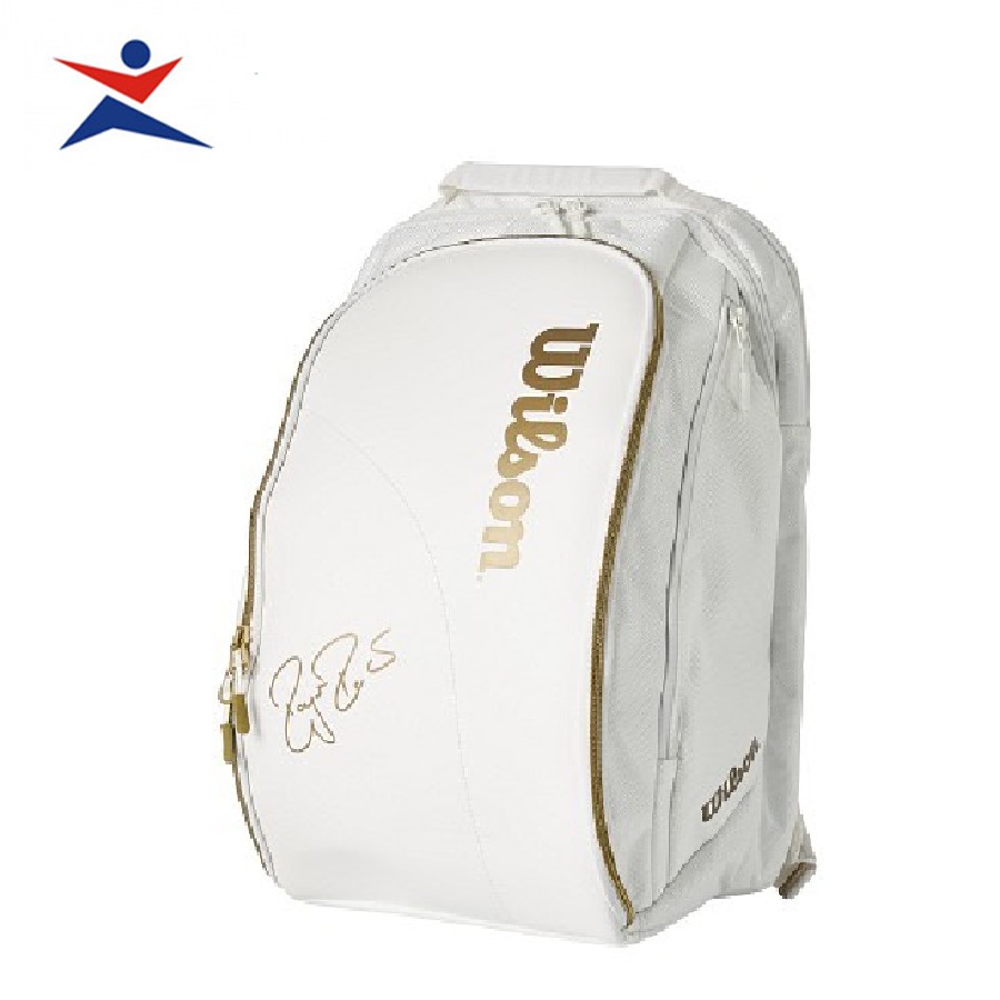 XẢ HẾT Balo tennis Wilson Federer DNA Gold-White chính hãng