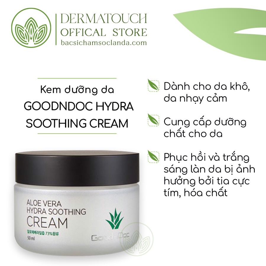 Kem dưỡng da cấp ẩm lô hội Goodndoc Hydra Soothing Cream