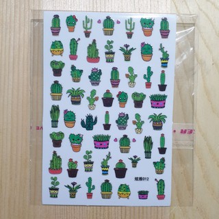 Sticker dán trang trí hình xương rồng dễ thương
