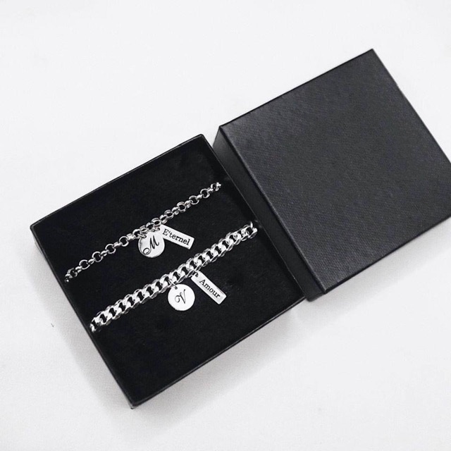 Lắc tay bạc đôi TLEE theo yêu cầu LT0157