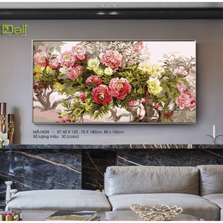 Tranh treo tường tự tô màu số hóa DALI Tranh Hoa H038