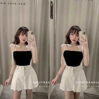 Áo hai dây cột nơ