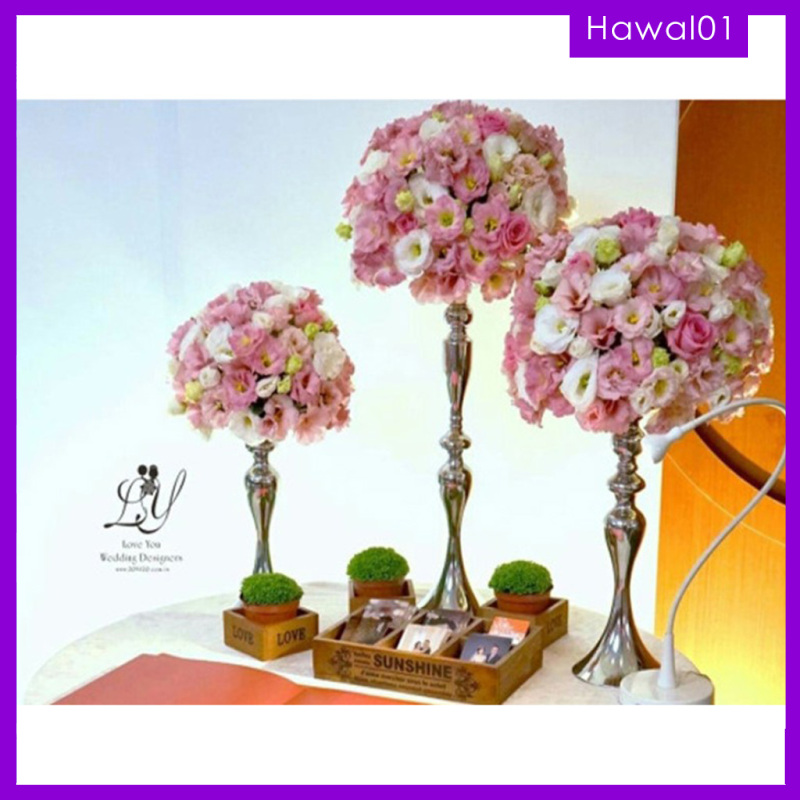 Long Stand Metal Candle Tea Light Holder Candlestick, Flower Vase Pillar Case, Home Tabletop Centerpiece